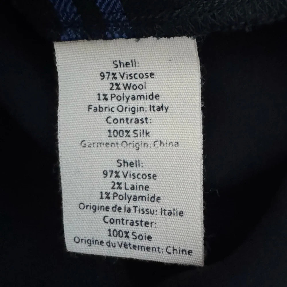 L'AGENCE Black and Blue Plaid Button-Down Shirt - Picture 3 of 5
